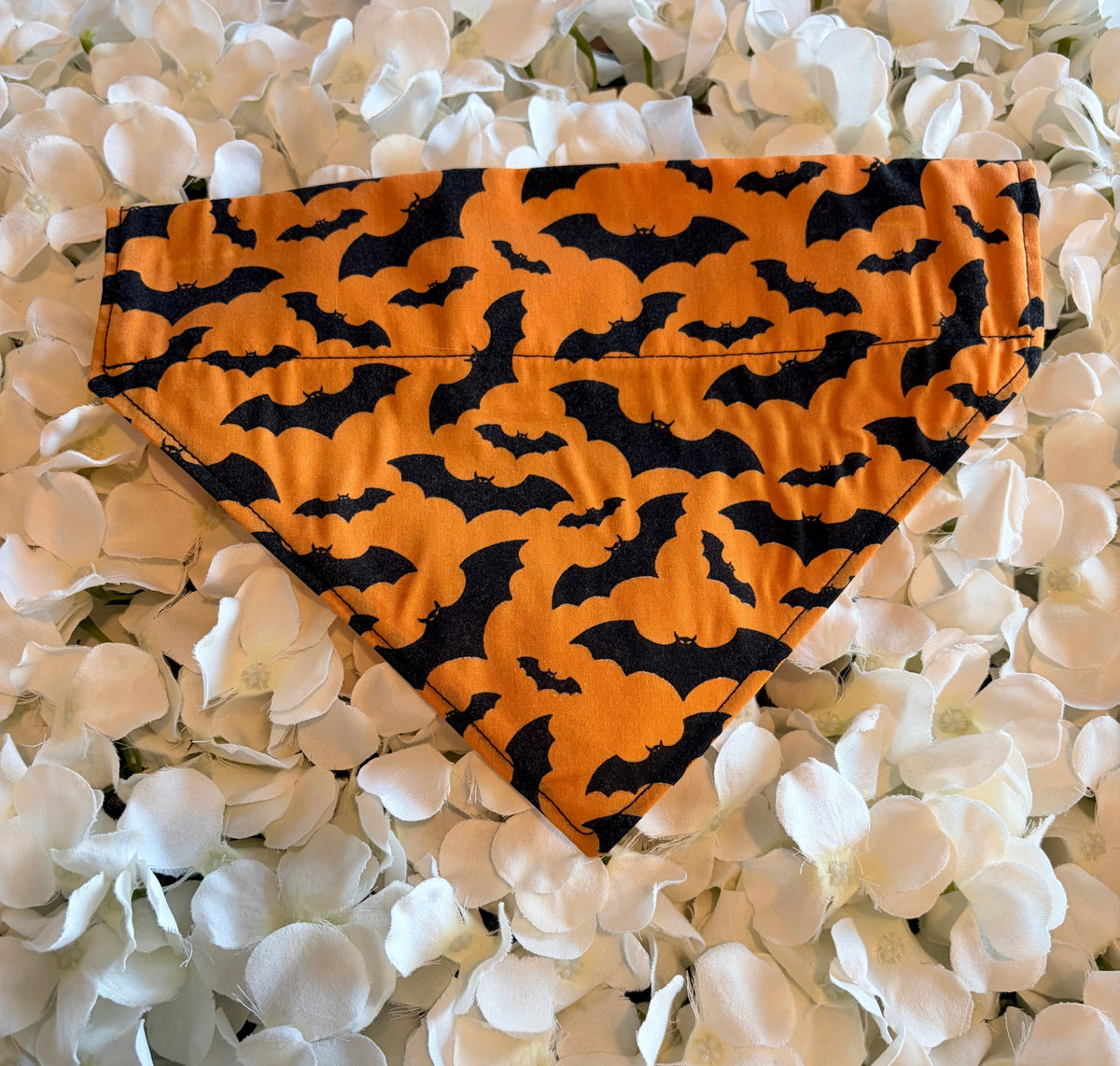 Orange Bats Halloween Bandana - Medium
