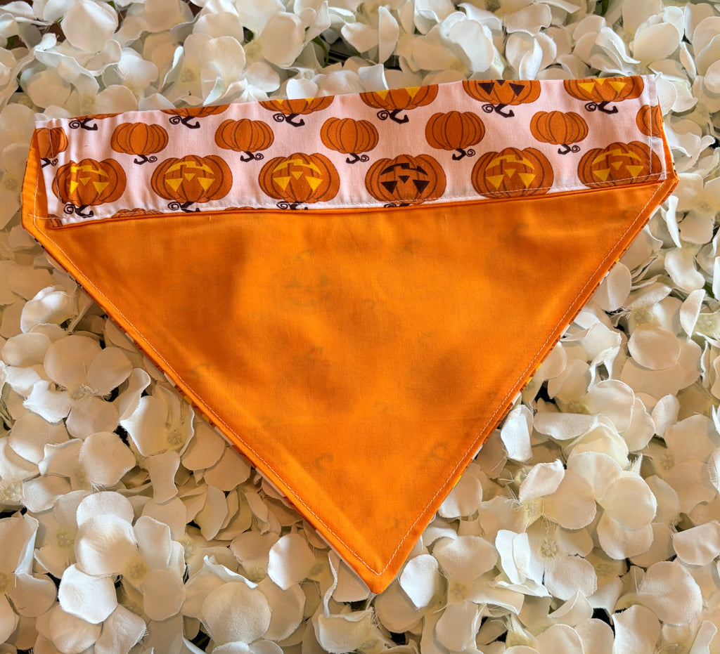 Jack-o-Lantern Pumpkin Halloween Bandana - Large