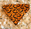 Orange Bats Halloween Bandana - Large