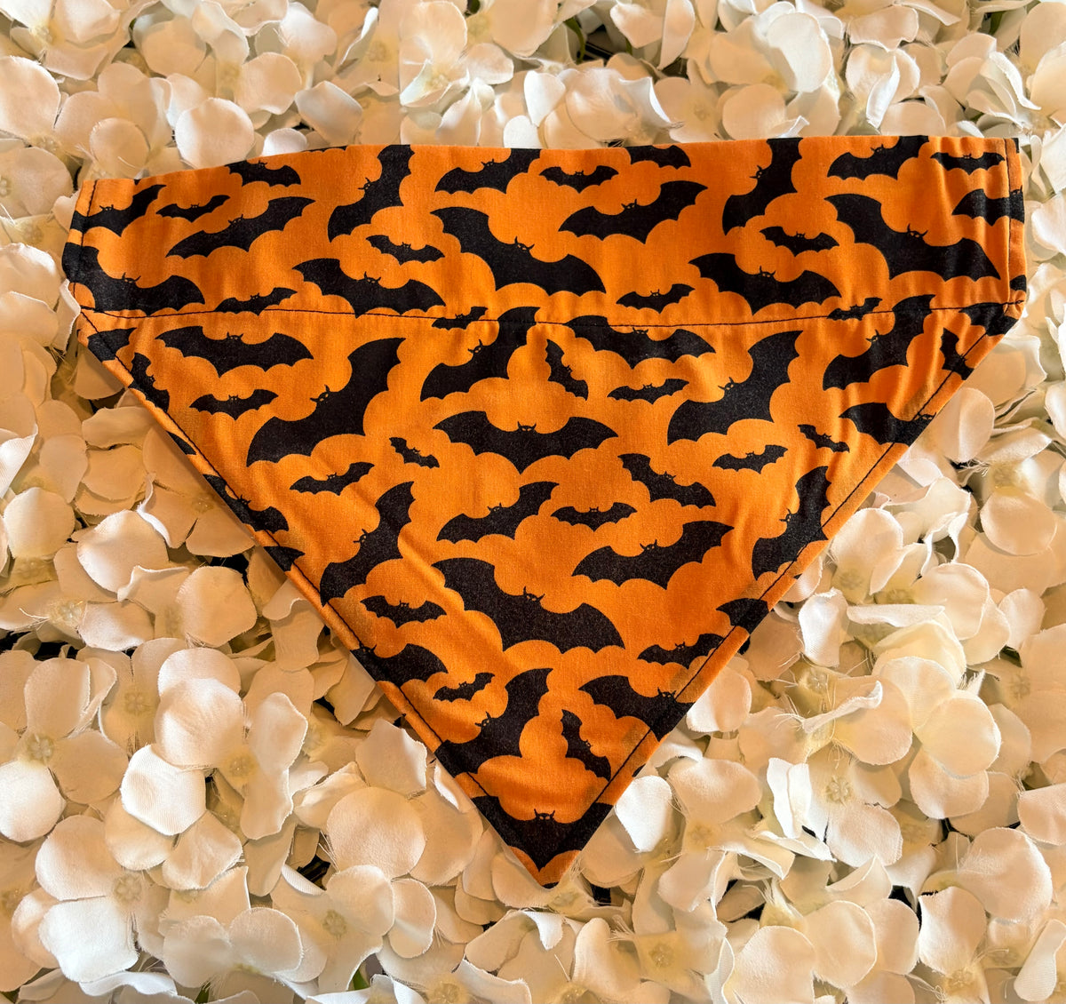 Orange Bats Halloween Bandana - Large