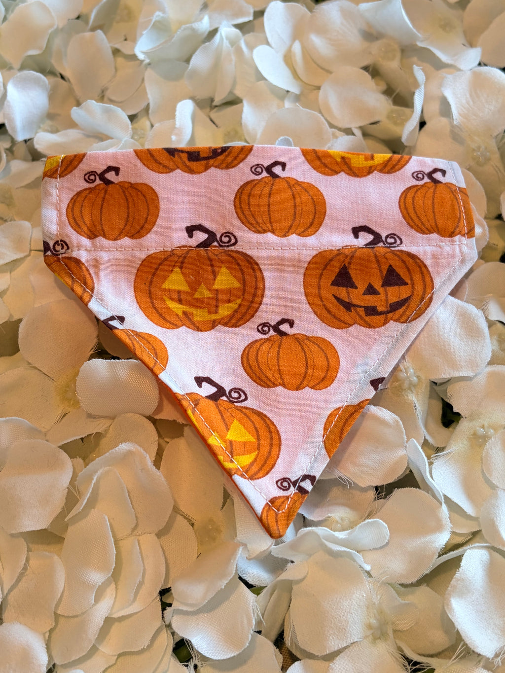 Jack-o-Lantern Pumpkin Halloween Bandana - Extra Small