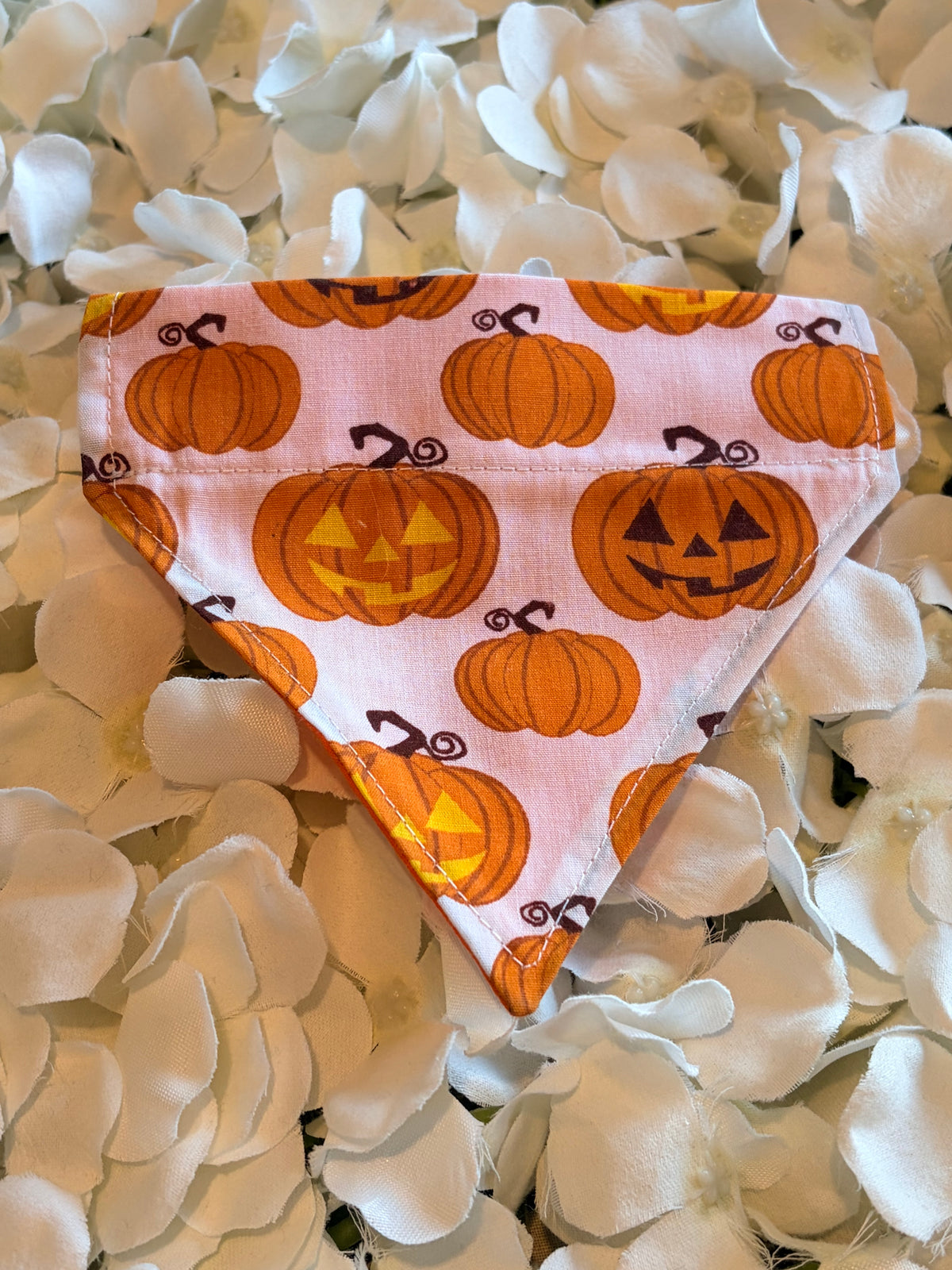 Jack-o-Lantern Pumpkin Halloween Bandana - Extra Small
