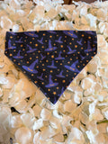 Purple Witch Hats Halloween Bandana - Small