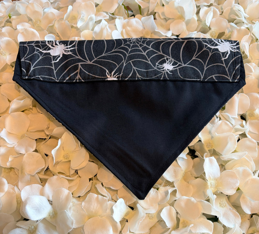 Cobweb Spider Halloween Bandana - Medium