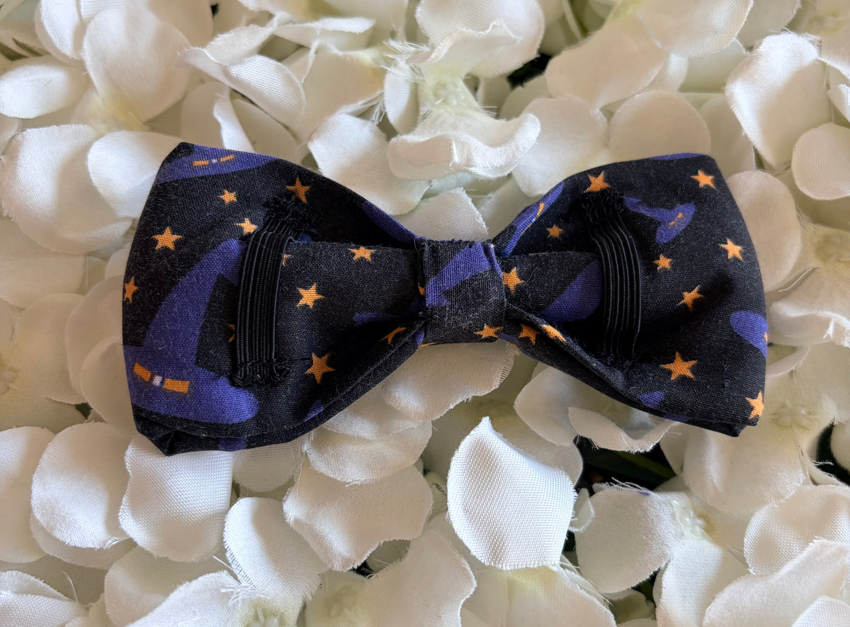 Purple Witches Hats Bow - Medium