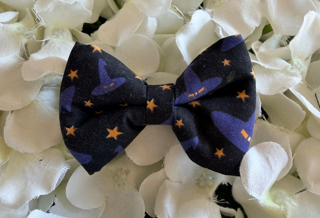 Purple Witches Hats Bow - Small