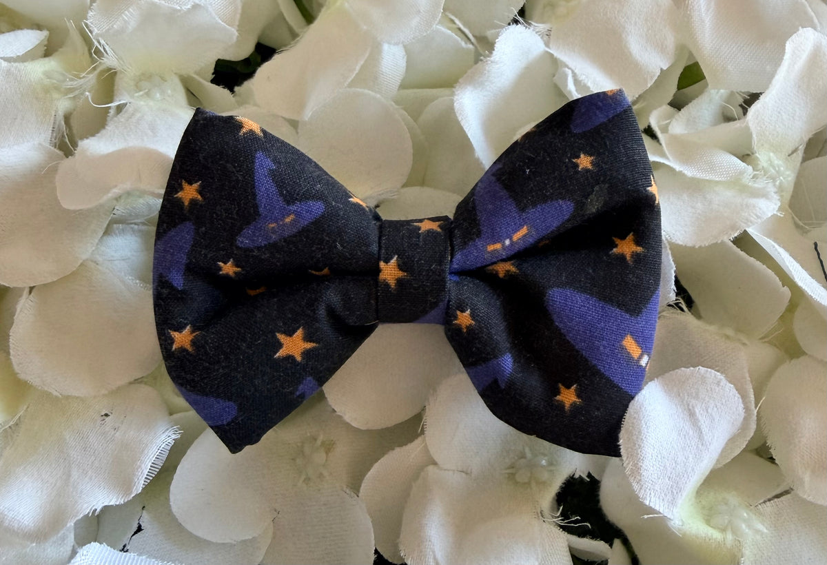 Purple Witches Hats Bow - Small