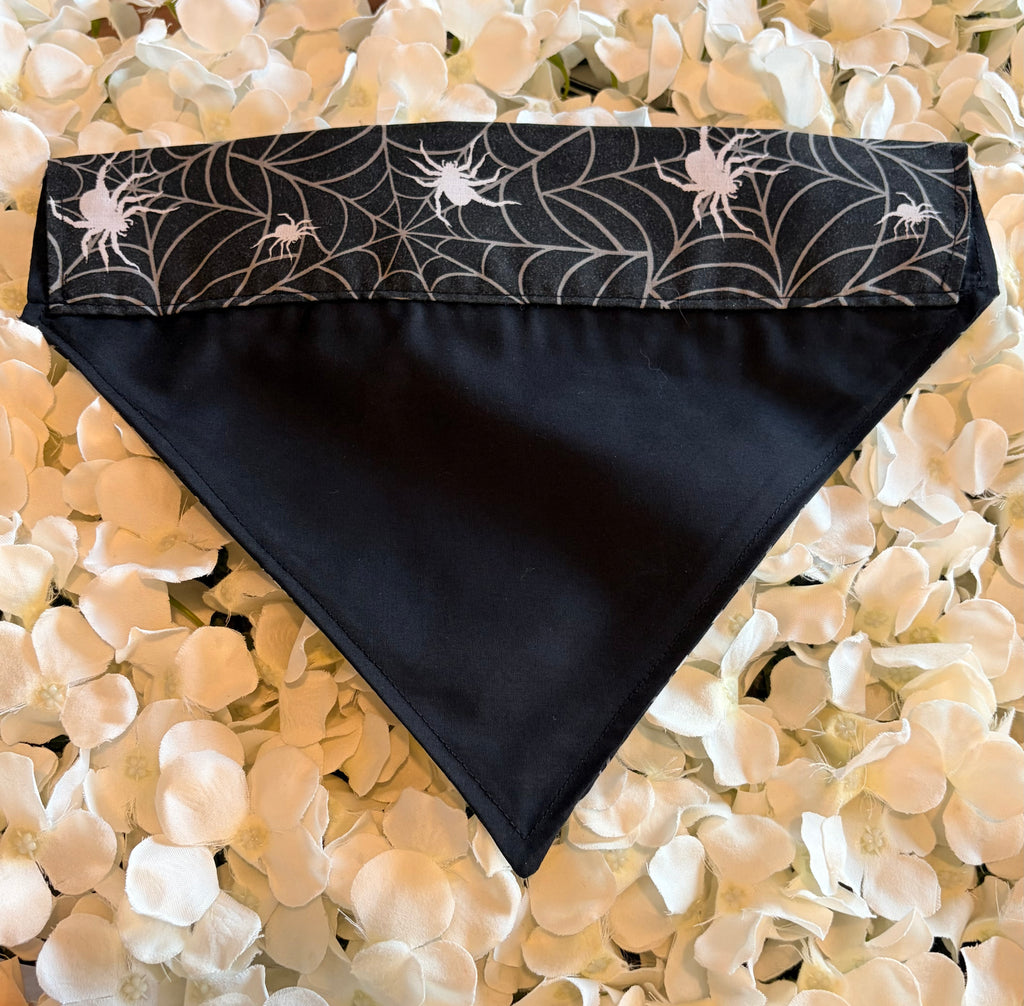 Cobweb Spider Halloween Bandana - Large