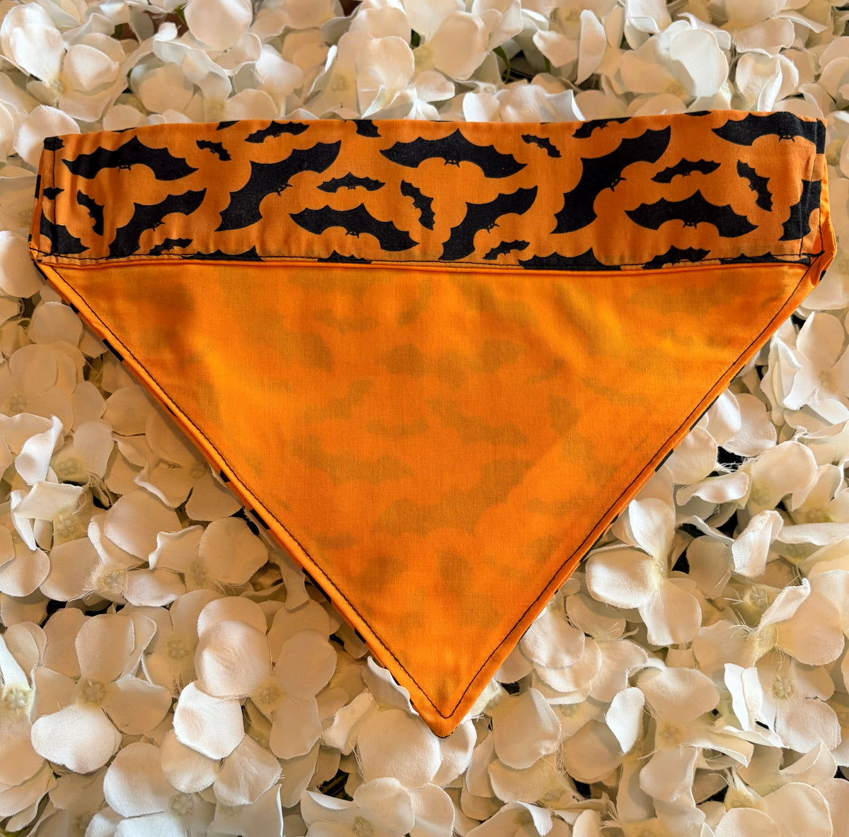 Orange Bats Halloween Bandana - Large