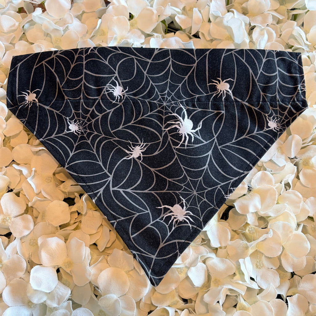Cobweb Spider Halloween Bandana - Large