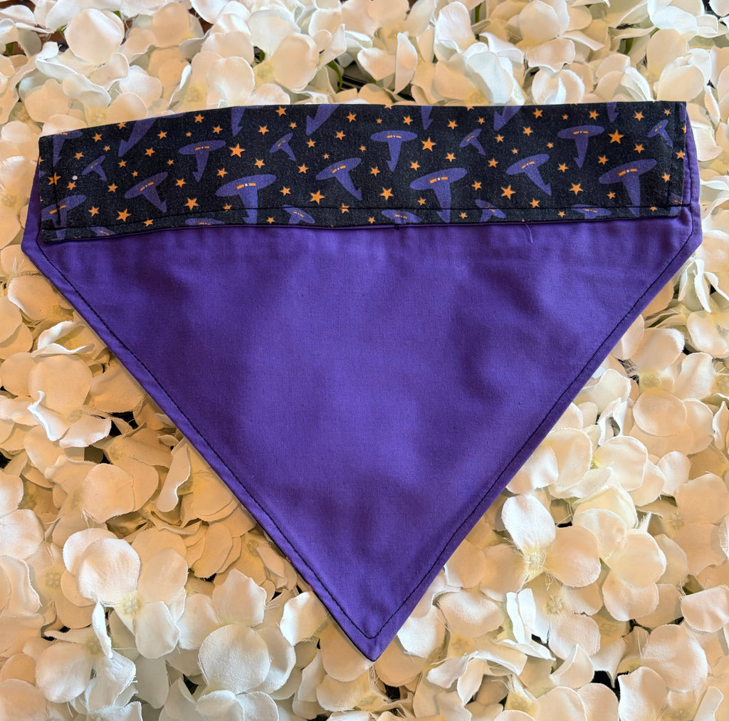 Purple Witch Hats Halloween Bandana - Large
