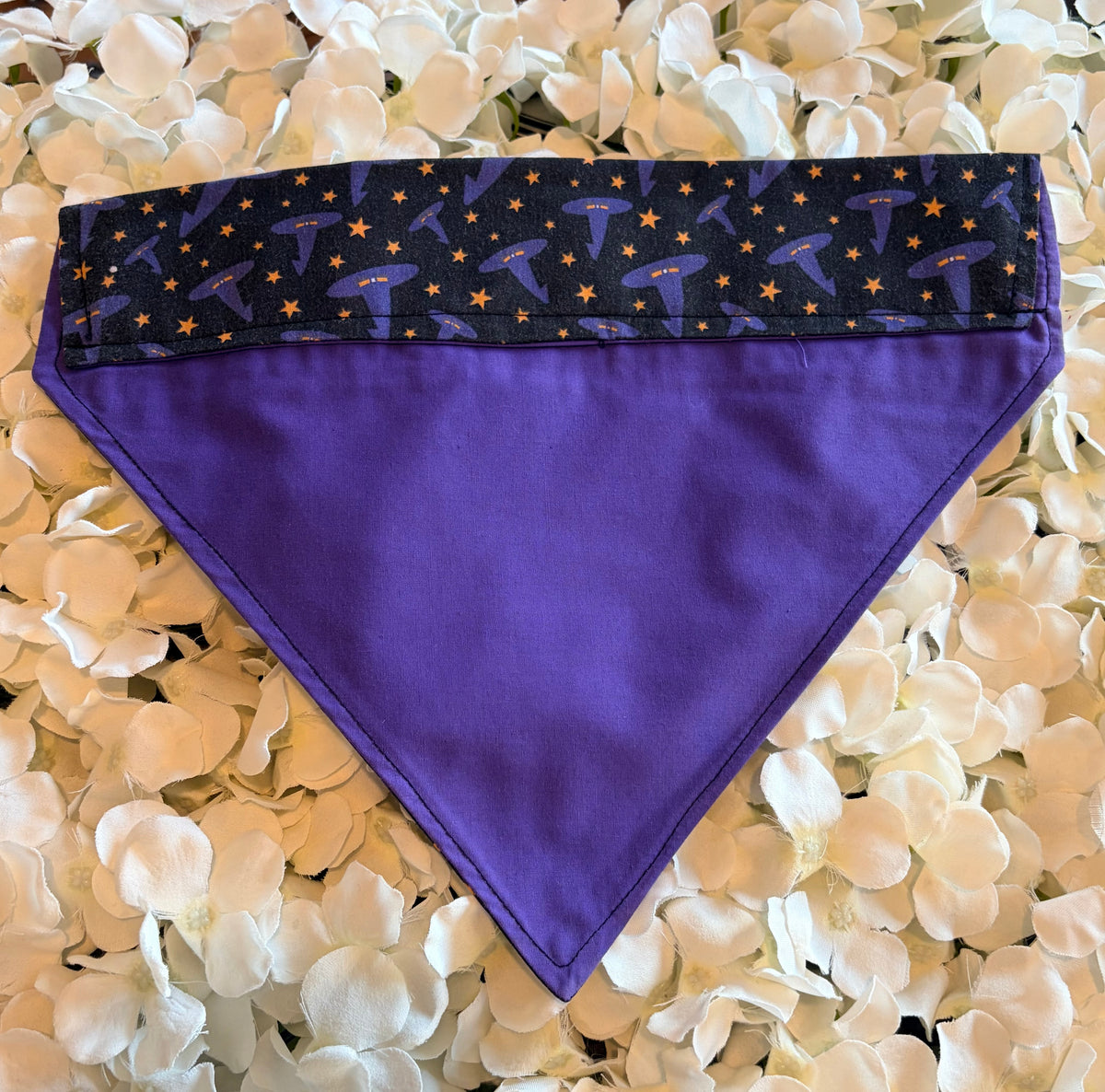 Purple Witch Hats Halloween Bandana - Large