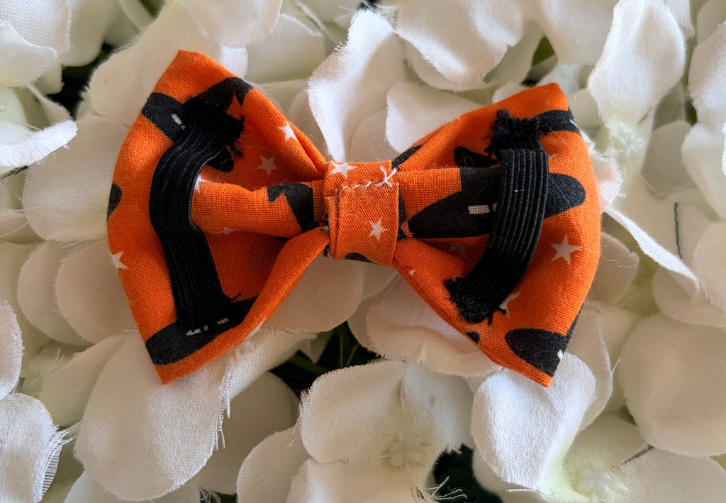 Orange Witches Hats Bow - Small