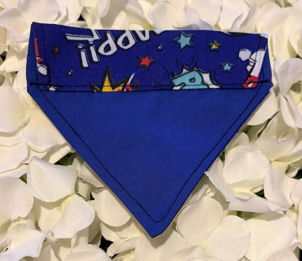 Blue Pow Wham Bandana - Extra Small
