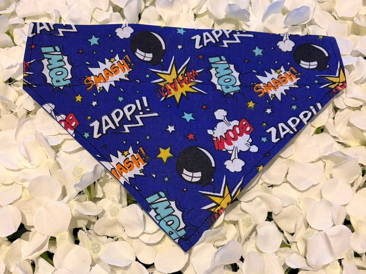 Blue Pow Wham Bandana - Medium
