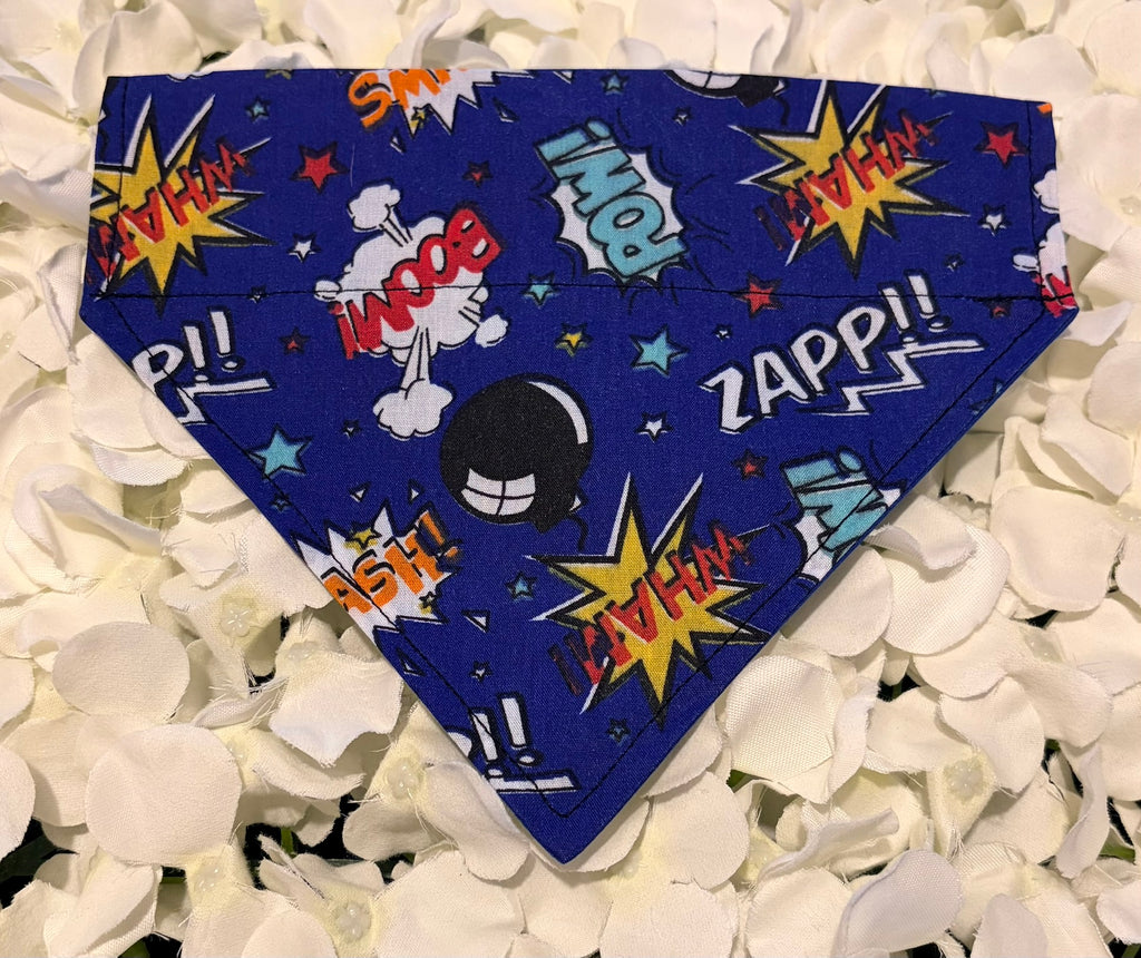 Blue Pow Wham Bandana - Small