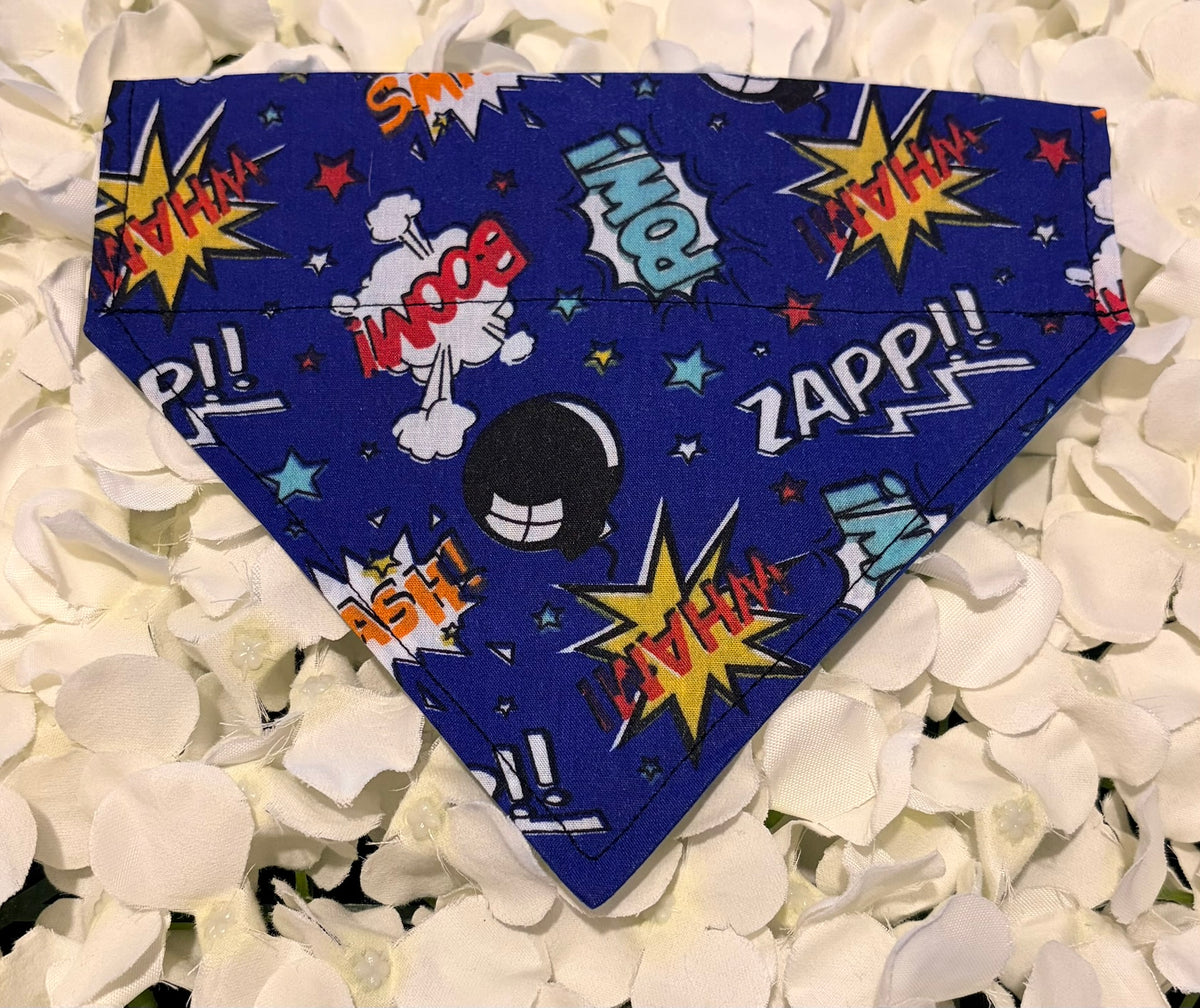 Blue Pow Wham Bandana - Small