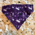Purple Skeleton Halloween Bandana - Large