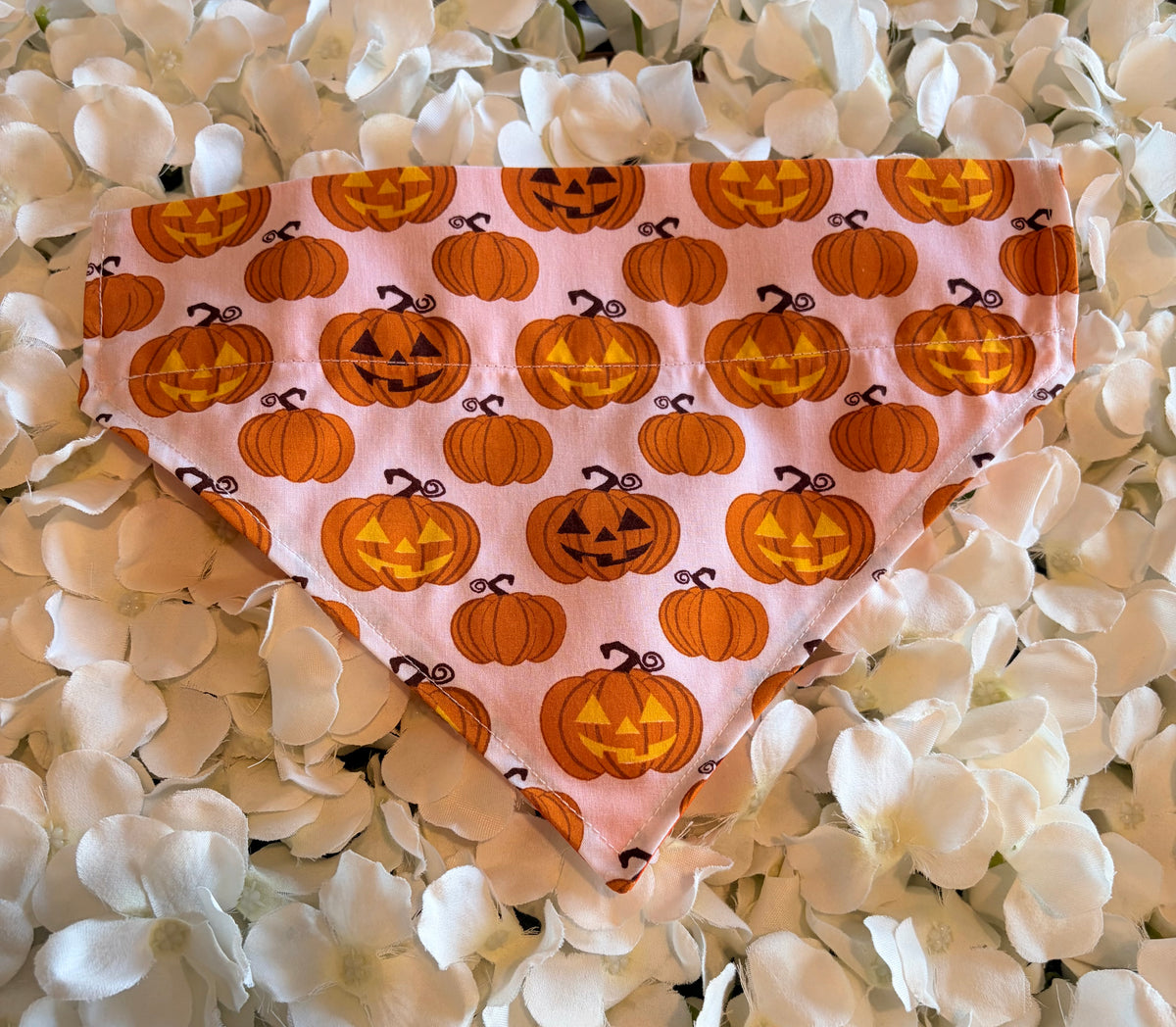 Jack-o-Lantern Pumpkin Halloween Bandana - Medium
