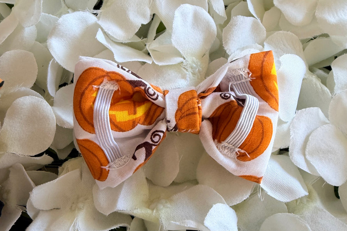 Jack-O-Lantern Pumpkin Bow - Small