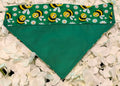 Dark Green Bees Bandana - Medium