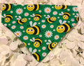 Dark Green Bees Bandana - Small