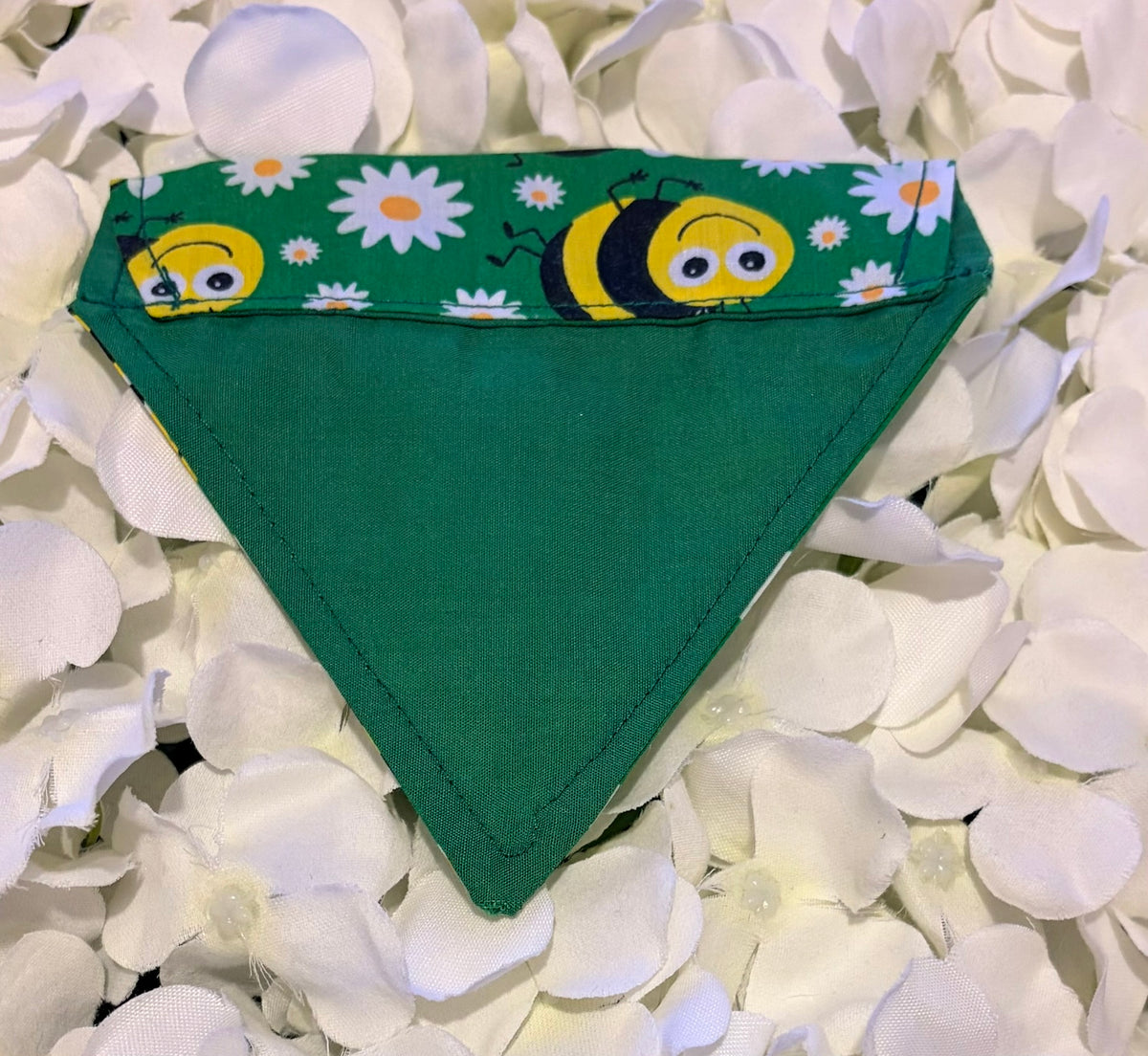 Dark Green Bees Bandana - Extra-Small
