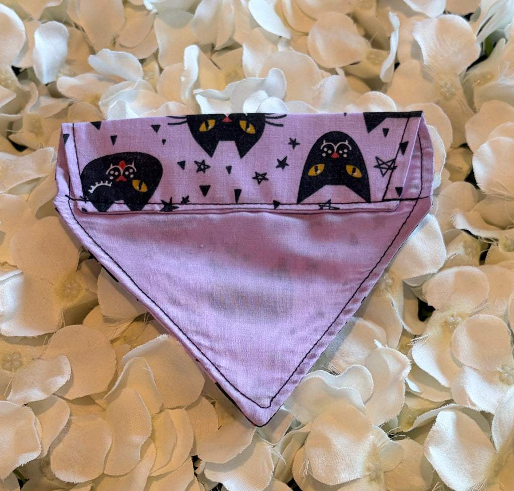 Purple Cat Halloween Bandana - Extra Small