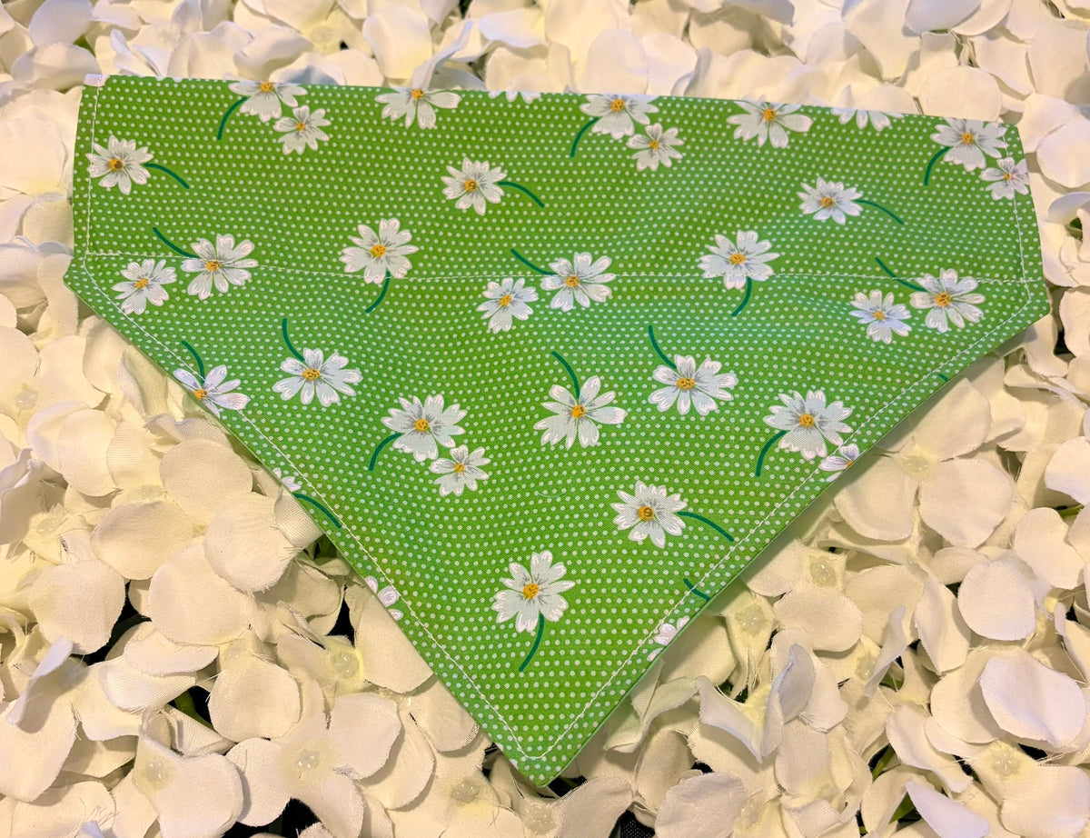 Green Daisy Bandana - Small