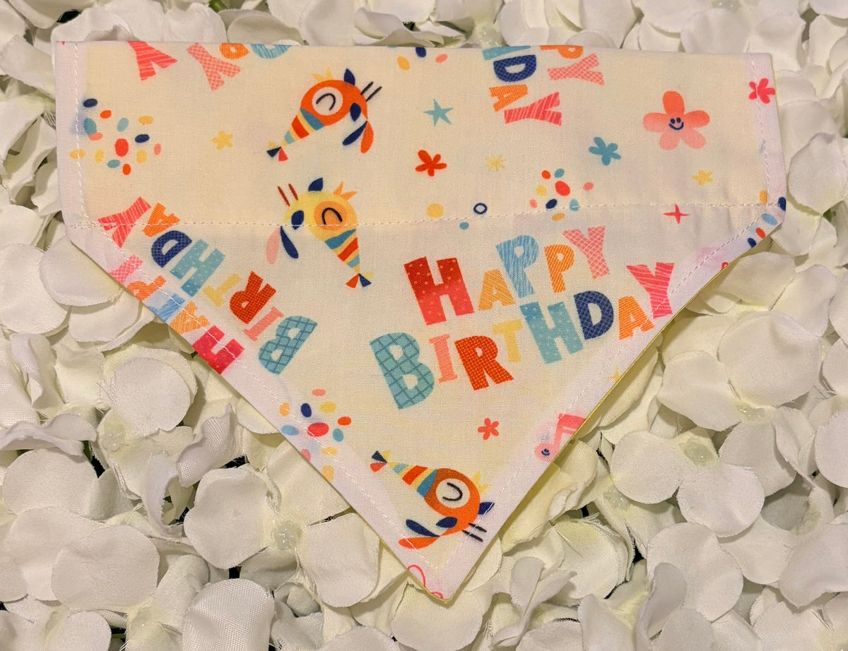 Happy Birthday Bandana - Small