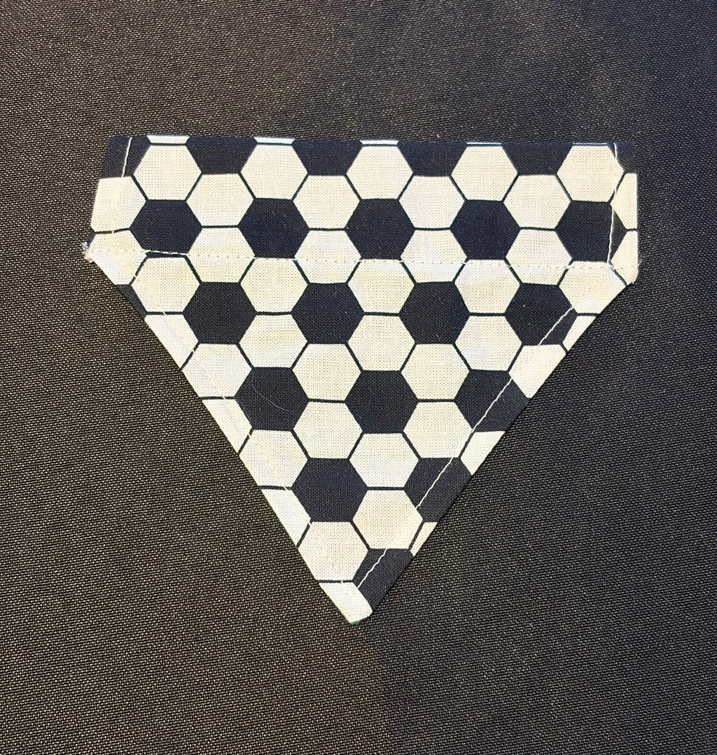 Football Black & White Bandana - Extra-Small