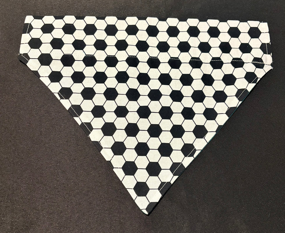 Football Black & White Bandana - Large
