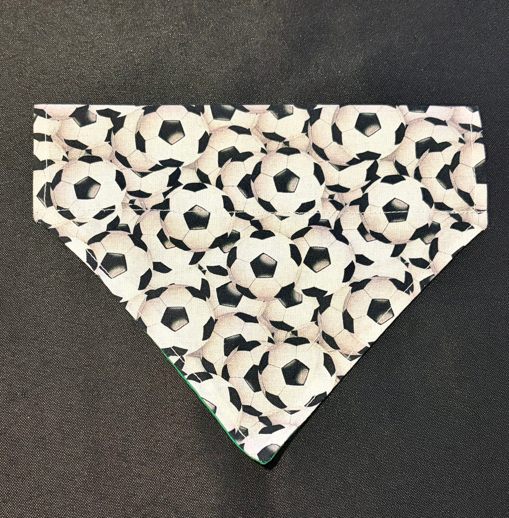 Football 3D Black & White Bandana - Small