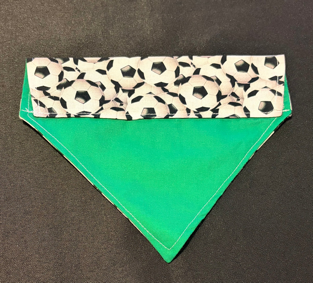 Football 3D Black & White Bandana - Small