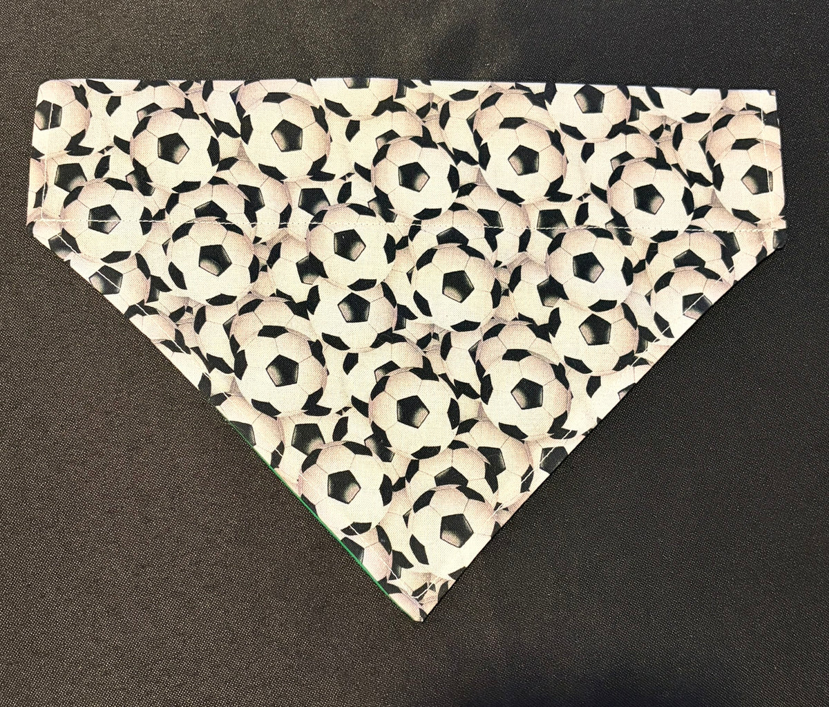 Football 3D Black & White Bandana - Medium