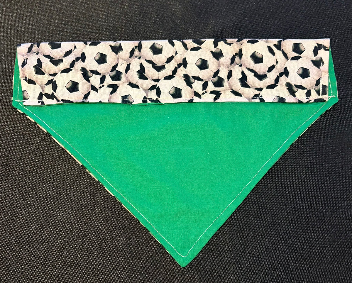 Football 3D Black & White Bandana - Medium