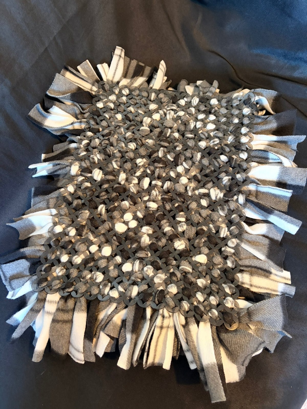 Black Tartan Snuffle Mat - Large