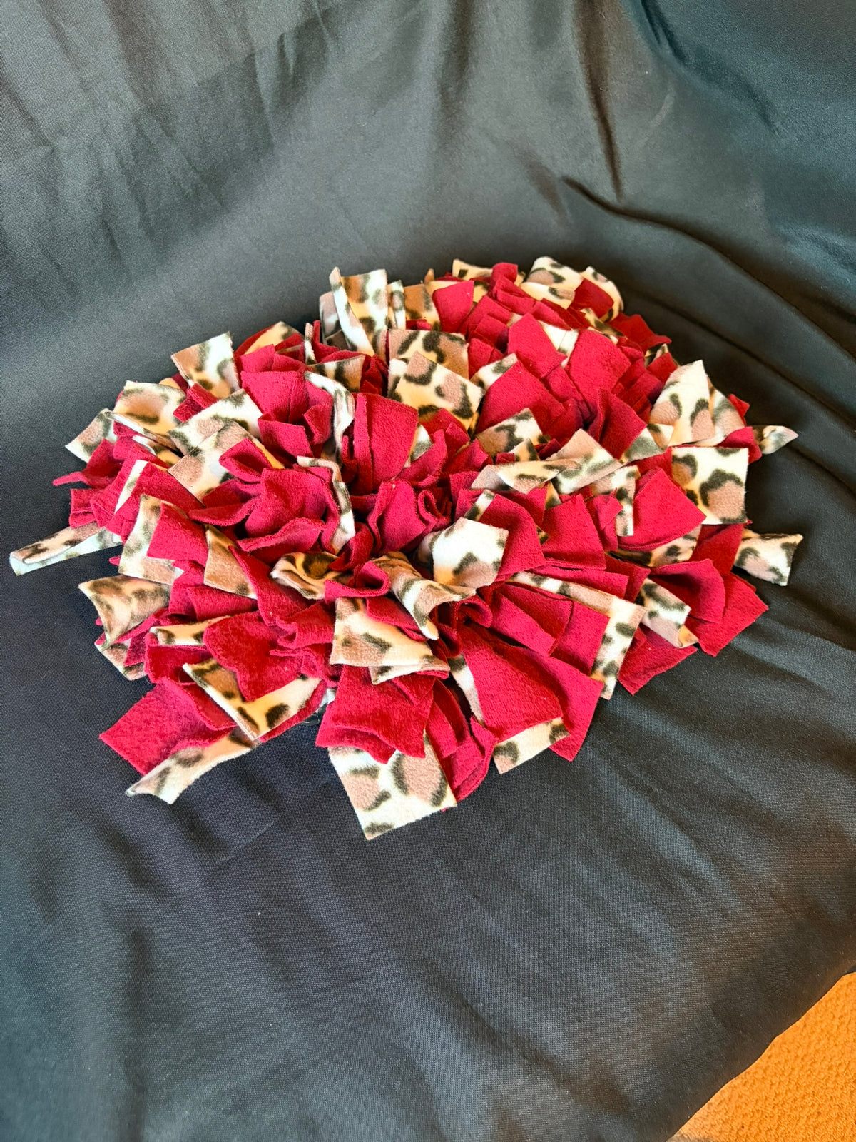Red and Leopard Print Snuffle Mat - Medium