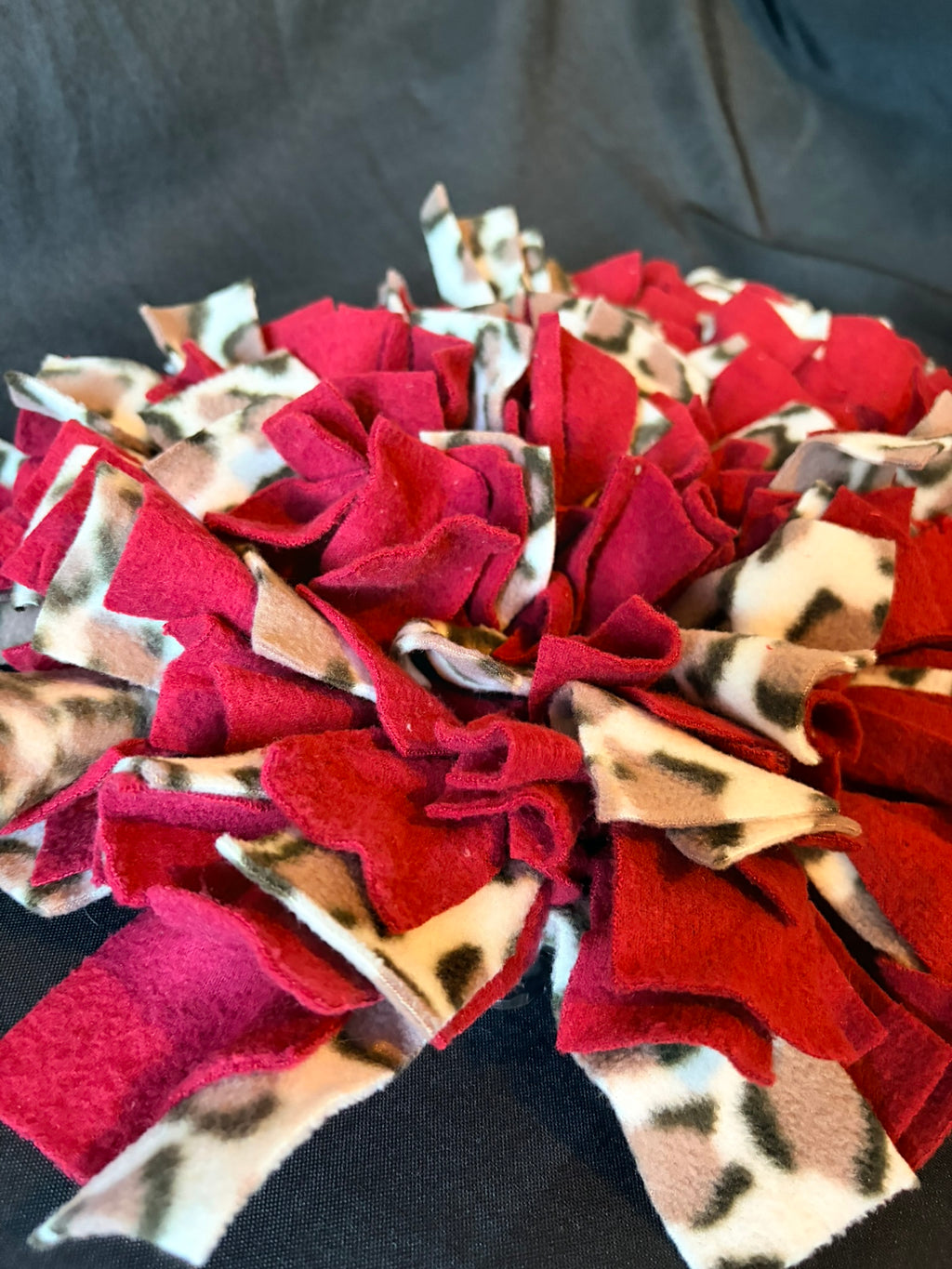 Red and Leopard Print Snuffle Mat - Medium