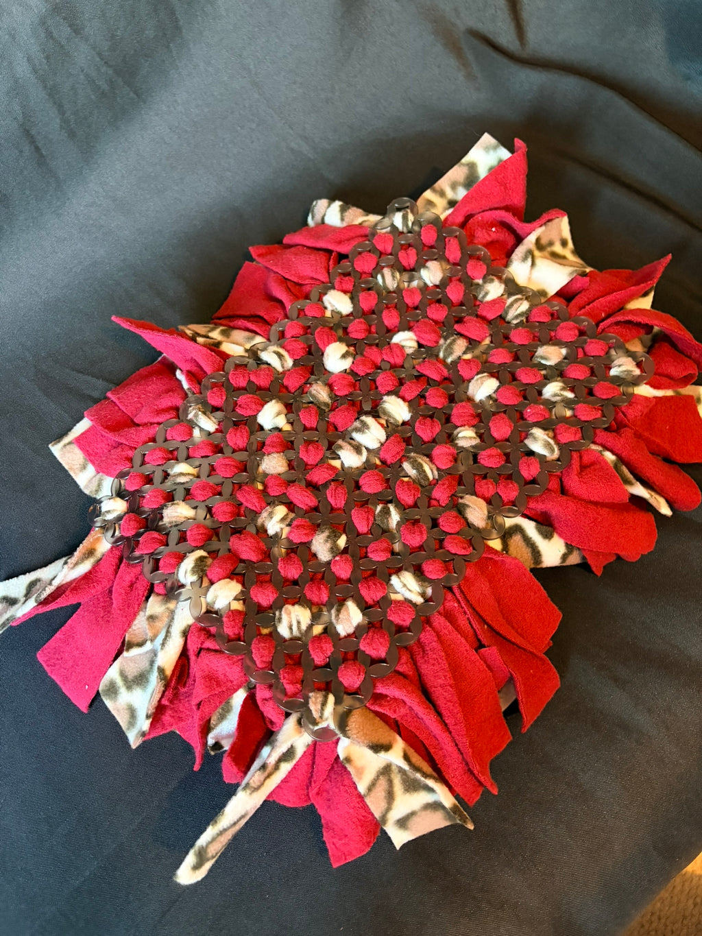 Red and Leopard Print Snuffle Mat - Medium