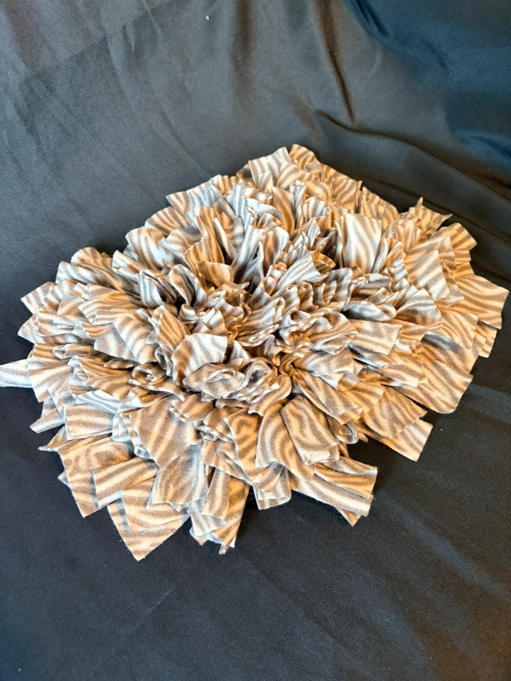 Striped Grey Animal Print Snuffle Mat - Medium