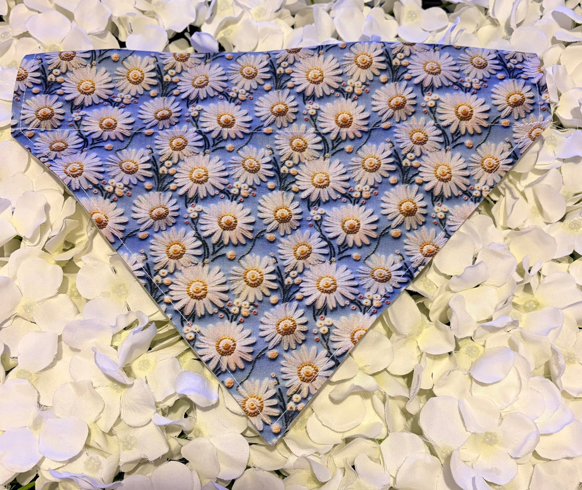 Blue Daisy Bandana - Large
