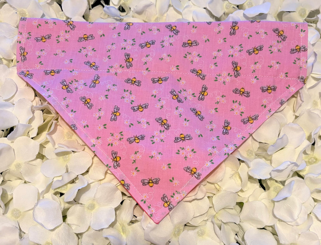 Pink Bees Bandana - Medium