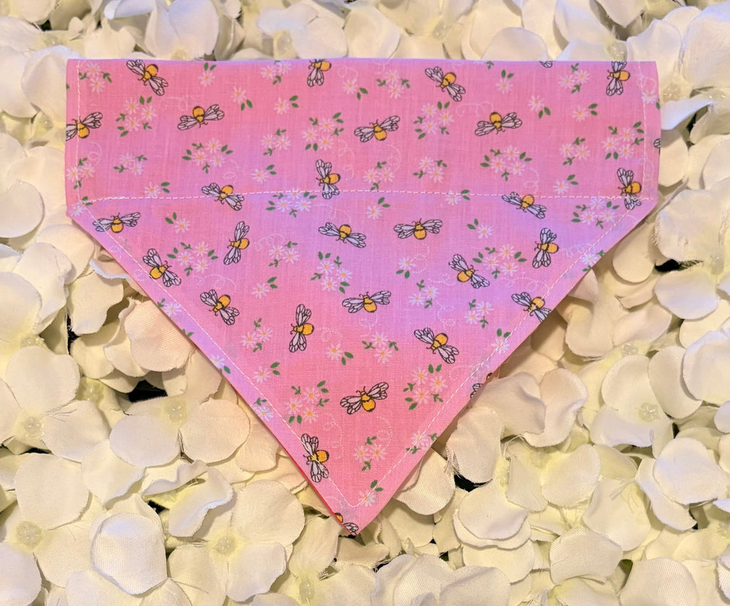 Pink Bees Bandana - Small