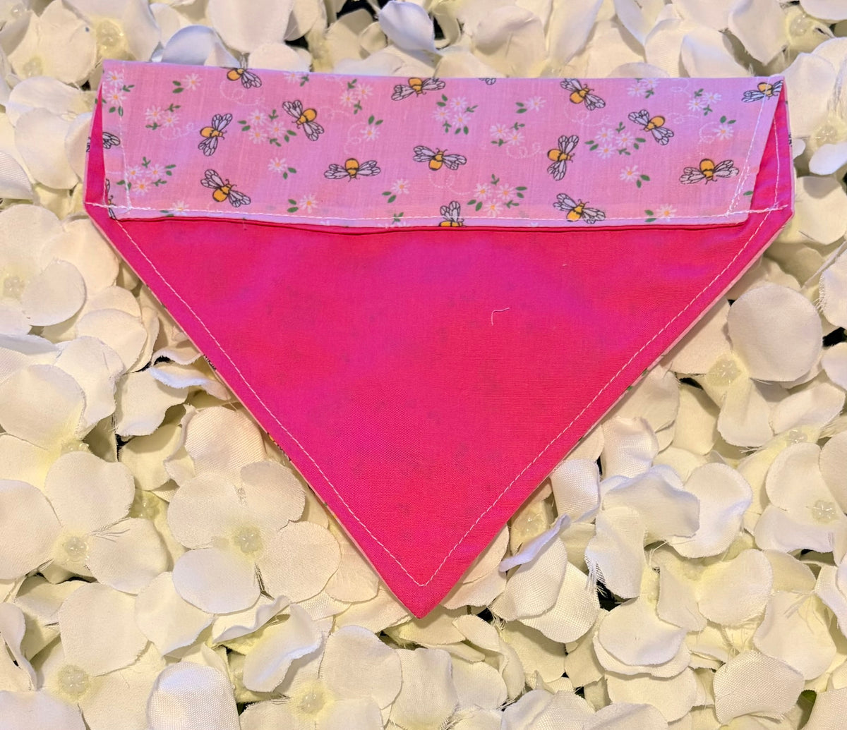 Pink Bees Bandana - Small
