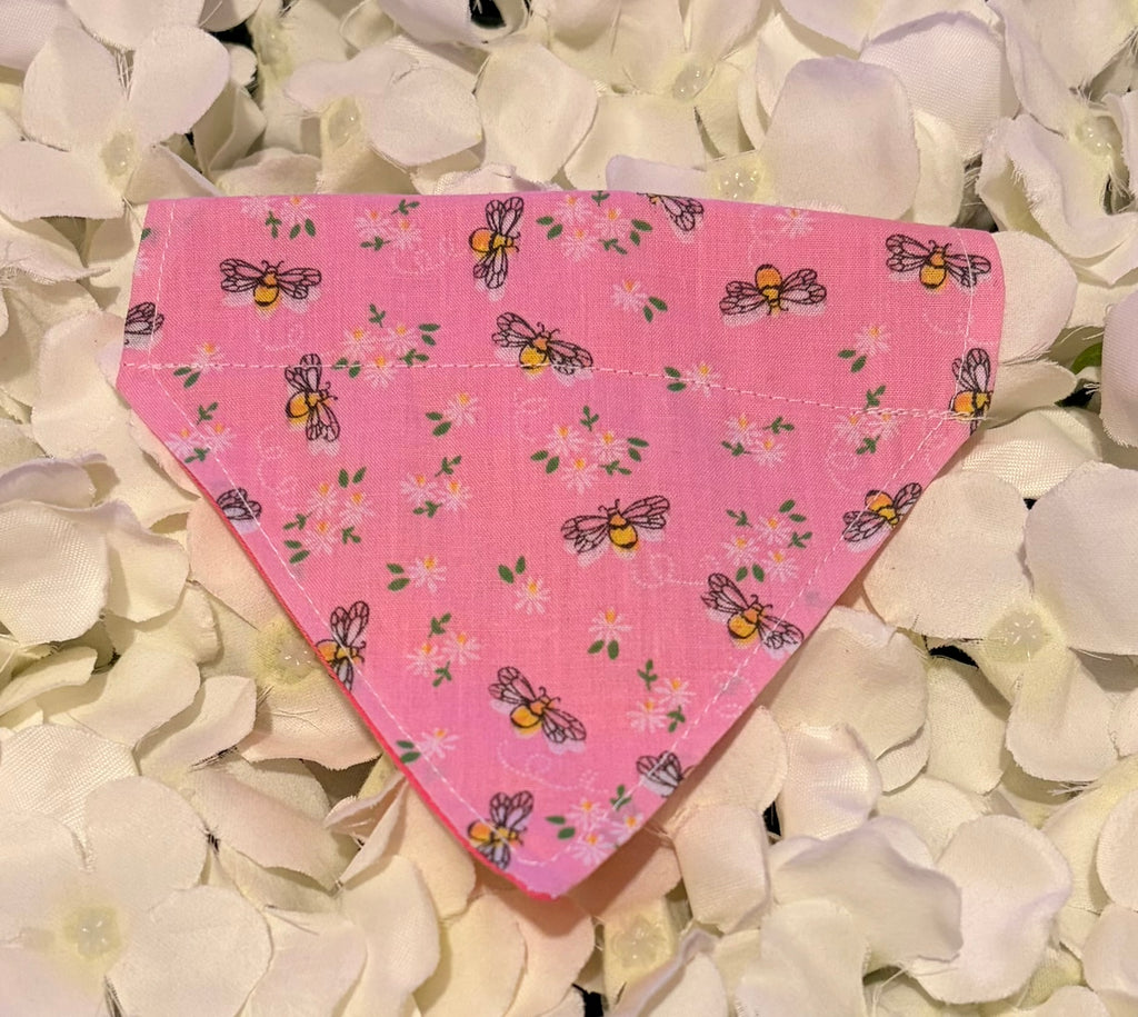 Pink Bees Bandana - Extra Small