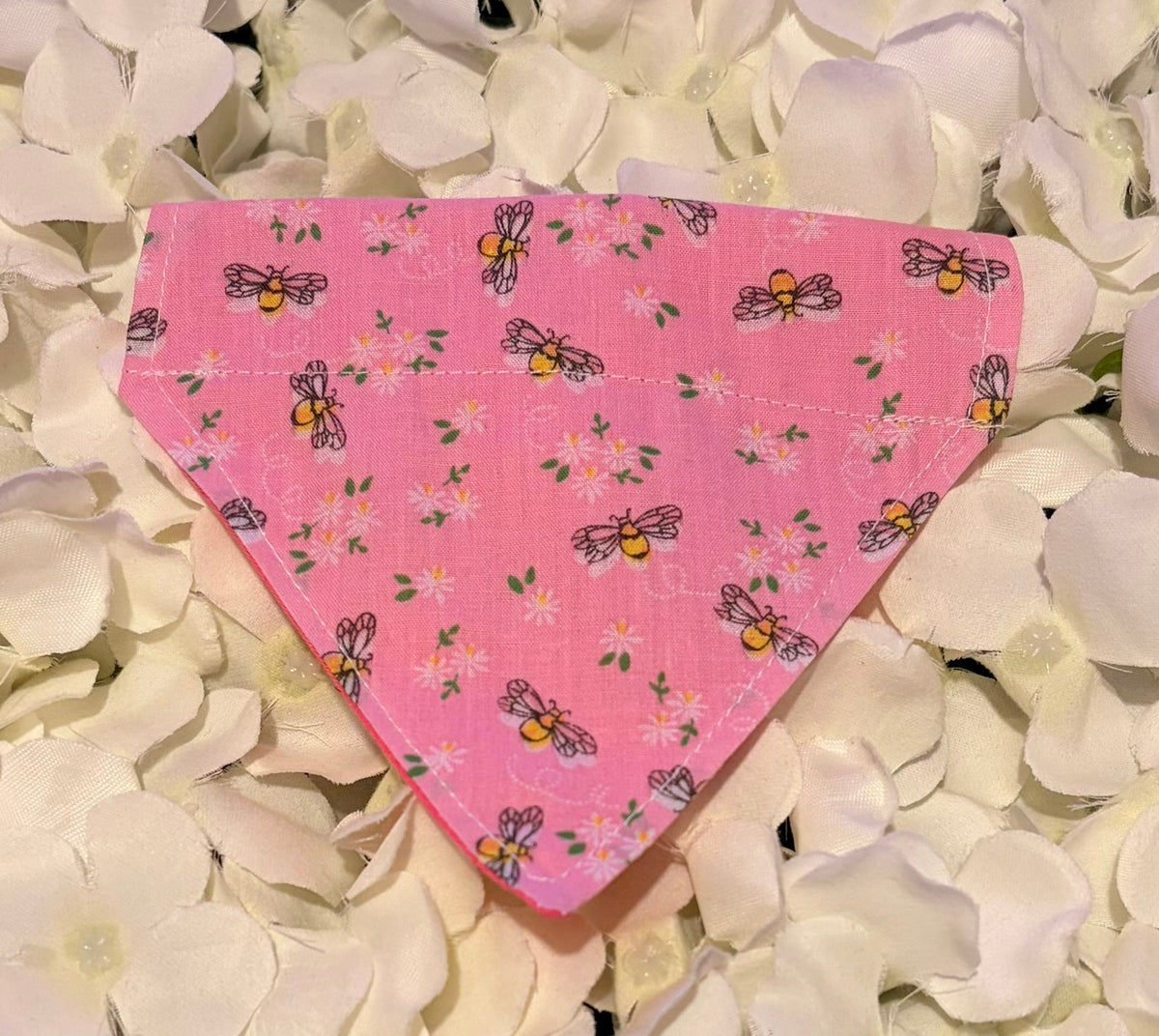 Pink Bees Bandana - Extra Small