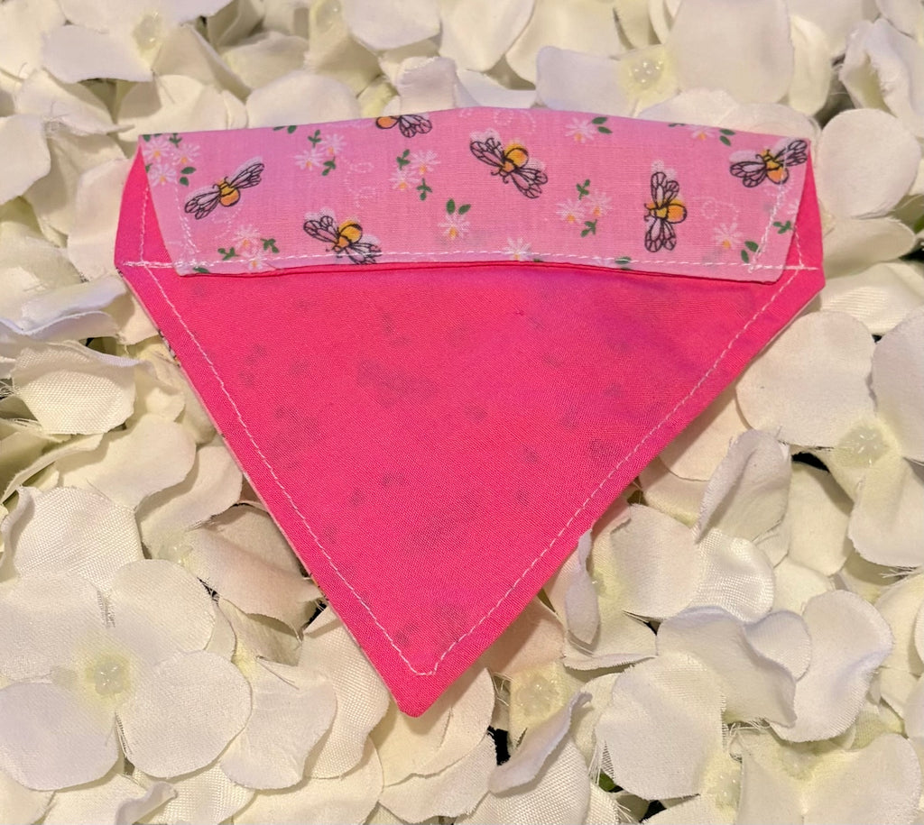 Pink Bees Bandana - Extra Small