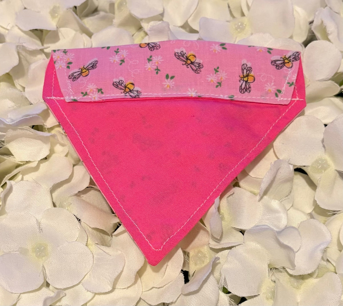 Pink Bees Bandana - Extra Small