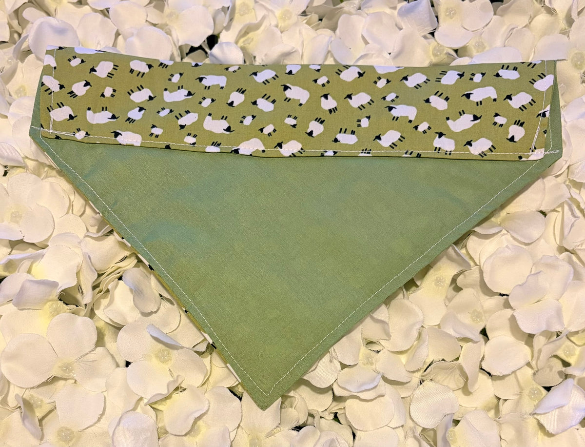 Green Sheep Bandana - Medium